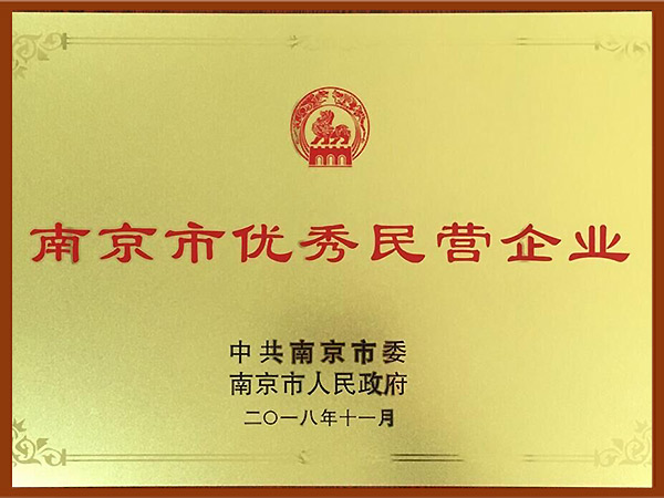 南京市優(yōu)秀民營(yíng)企業(yè)